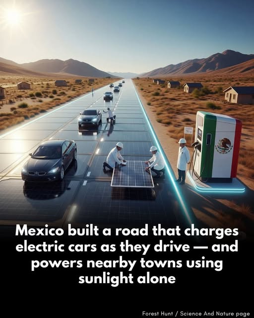 Mexico tạo đường cao tốc mặt trời – biến ô tô chạy qua thành điện!