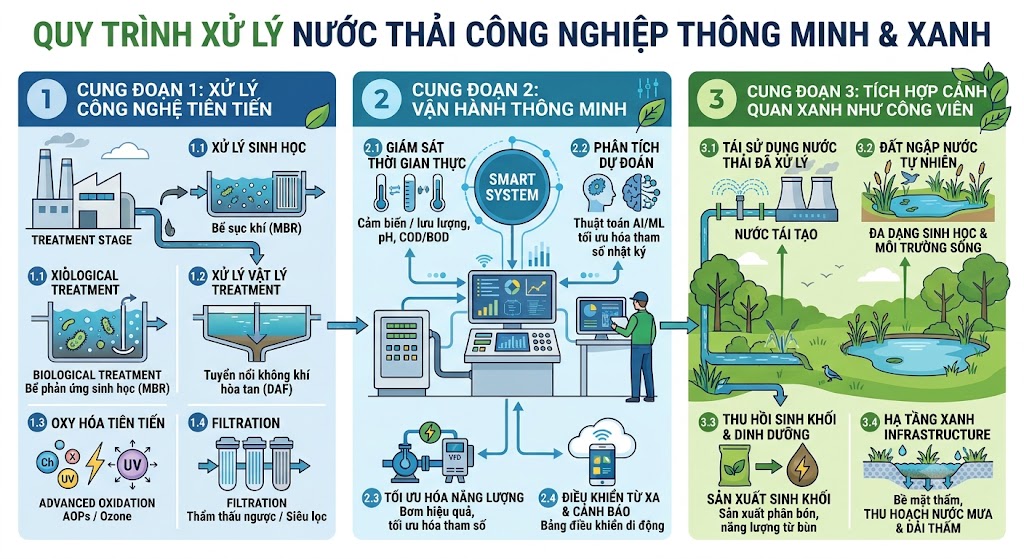 SMART & GREEN – GIẢI PHÁP XỬ LÝ NƯỚC THẢI KHU CÔNG NGHIỆP KIẾN TẠO TƯƠNG LAI